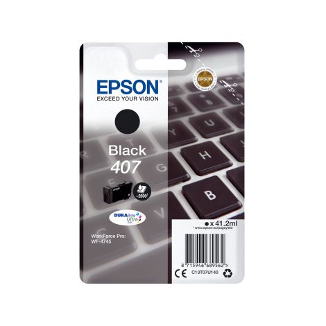 Kartuša Epson 407, T07U1, C13T07U140, črna (black), original