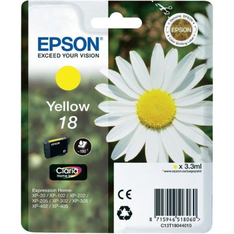 Kartuša Epson T1804 (18), C13T18044012, rumena (yellow), original