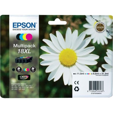 Kartuša Epson T1816 (18XL), C13T18164012, CMYK, 4-pack, multipack, original