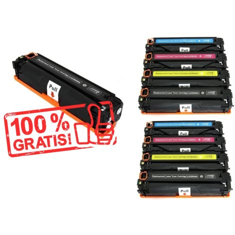 Toner 2 x HP CB540A, CB541A, CB542A, CB543A (125A) + CB540A BREZPLAČNO, multipack, alternativni