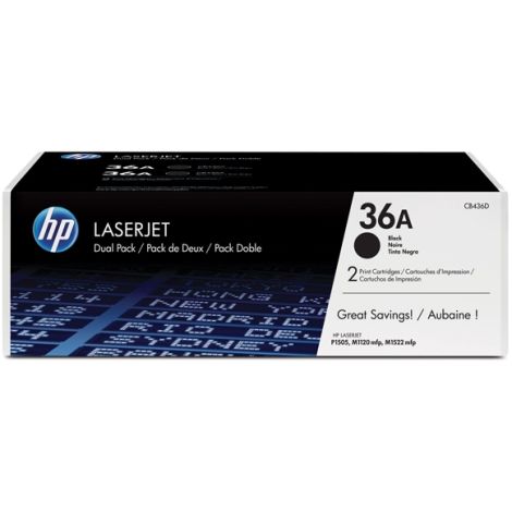 Toner HP CB436AD (36A), dvojni paket, črna (black), originalni