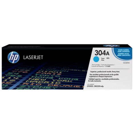 Toner HP CC531A (304A), cian (cyan), originalni