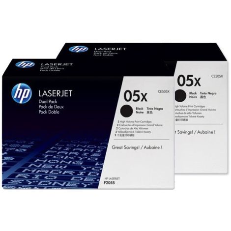 Toner HP CE505XD (05X), dvojni paket, črna (black), originalni