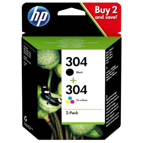 Kartuša HP 304, 3JB05AE, CMYK, 2-pack, multipack, original