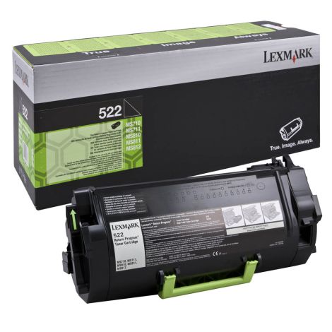 Toner Lexmark 522, 52D2000 (MS810, MS811, MS812), črna (black), originalni