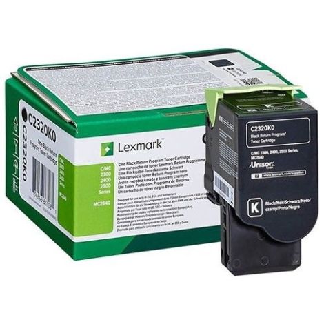 Toner Lexmark C2320K0 (MC2640, C2535, C2425, MC2425, MC2535), črna (black), originalni