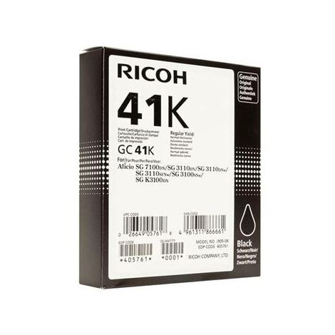 Kartuša Ricoh GC41HK, 405761, črna (black), original